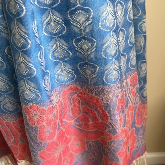 Pashmina 100% Cashmere Floral Wrap/Scarf - Picture 2 of 5